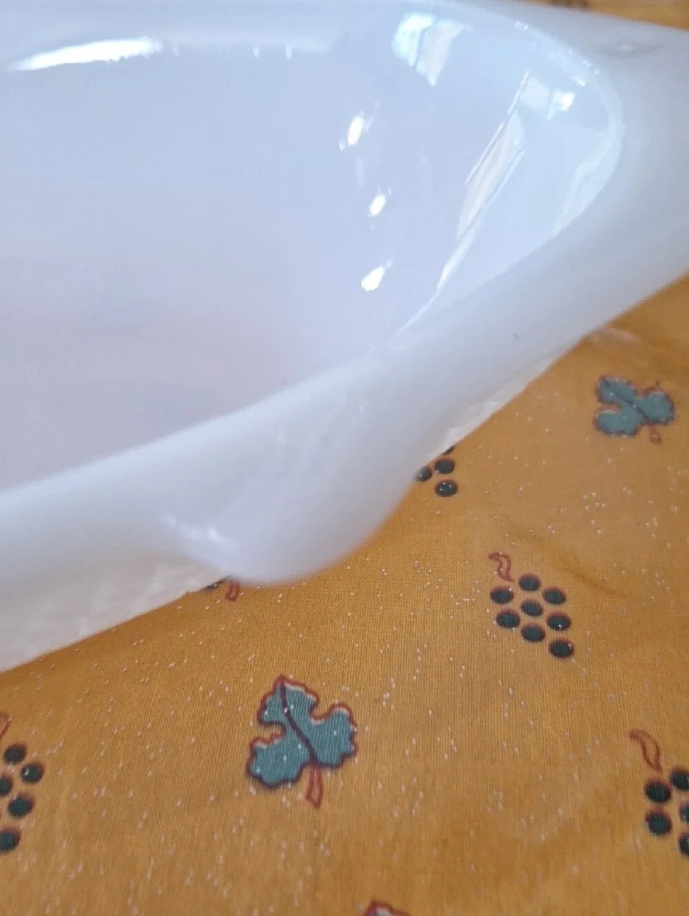 Vintage GlasBake white milk glass fish-shaped serving platter